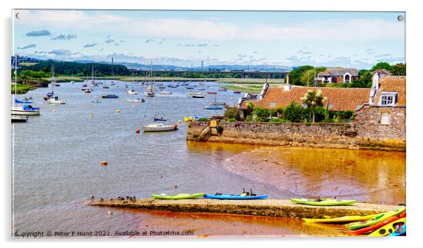 River Exe At Topsham Acrylic by Peter F Hunt