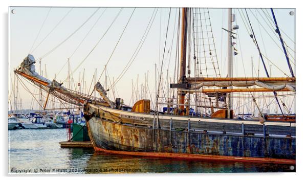 Queen Galadriel At Brixham Acrylic by Peter F Hunt