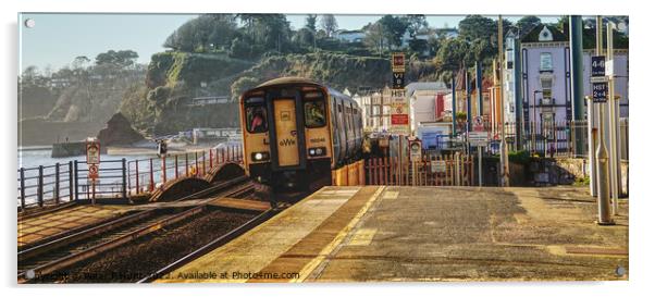 Dawlish Station South Devon Acrylic by Peter F Hunt