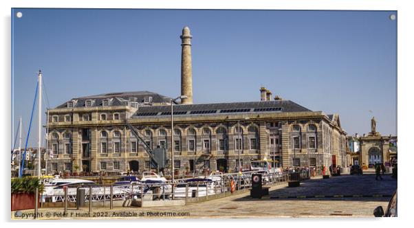 Royal William Yard And Dock Plymouth Acrylic by Peter F Hunt