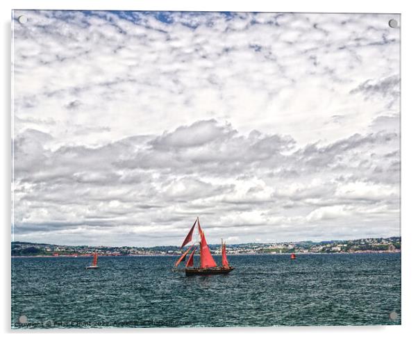 Sailing Under A Big Sky  Acrylic by Peter F Hunt