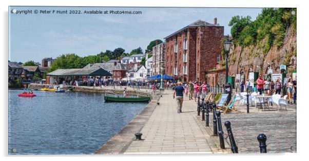 Exeter Quay And River Exe Acrylic by Peter F Hunt