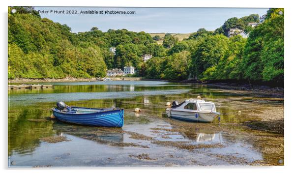 Kingswear Creek On The River Dart Acrylic by Peter F Hunt