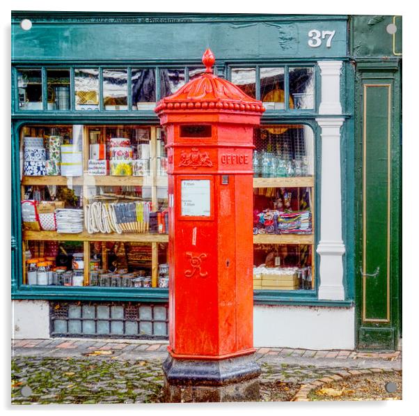 The Victorian Post Box Acrylic by Peter F Hunt