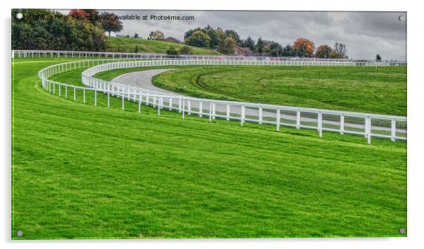 The Curve Of The Racetrack  Acrylic by Peter F Hunt