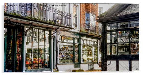 Old Shops In The Pantiles Tunbridge Wells Acrylic by Peter F Hunt