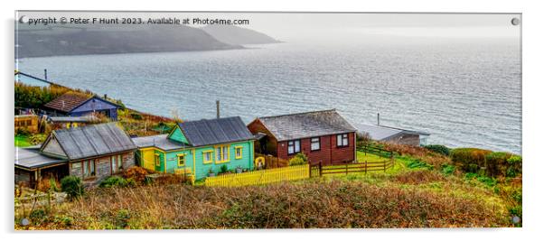 Living On The Edge At Whitsand Bay Acrylic by Peter F Hunt