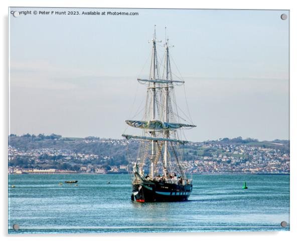 TS Royalist Coming Into Port 2 Acrylic by Peter F Hunt