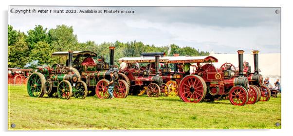 Steam Traction Engines Acrylic by Peter F Hunt
