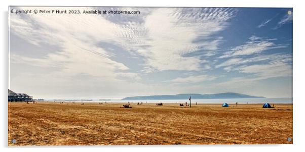 Big Beach Big Sky Acrylic by Peter F Hunt