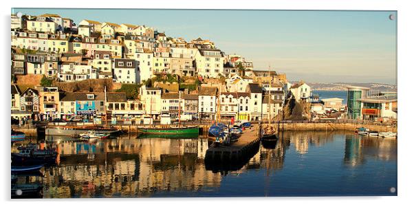 Early Morning Sun Over Brixham Acrylic by Peter F Hunt