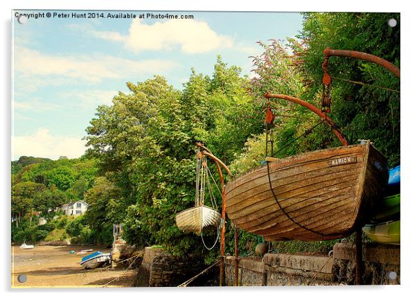  Waiting For The Tide At Noss Mayo Acrylic by Peter F Hunt