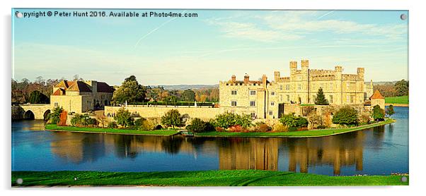  Leeds Castle Kent Acrylic by Peter F Hunt