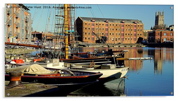 A View From Gloucester Dock Acrylic by Peter F Hunt