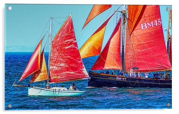 Love Heritage Sailing Acrylic by Peter F Hunt