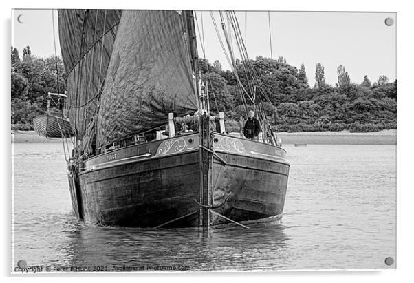 Sailing Barge Pudge  Acrylic by Peter F Hunt