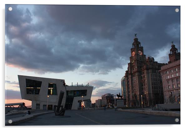 Liver buildings Acrylic by phillip murphy