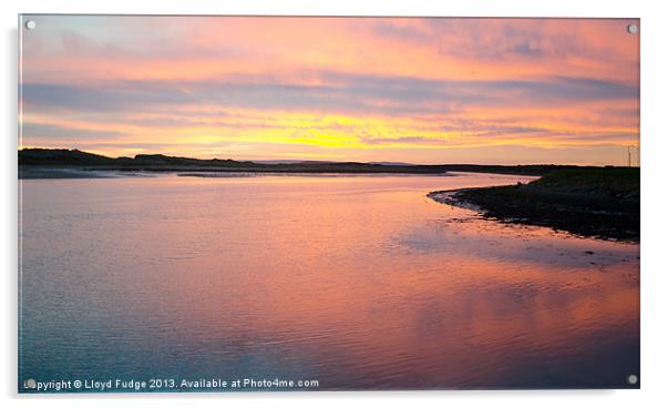 sunrise over lossiemouth river Acrylic by Lloyd Fudge