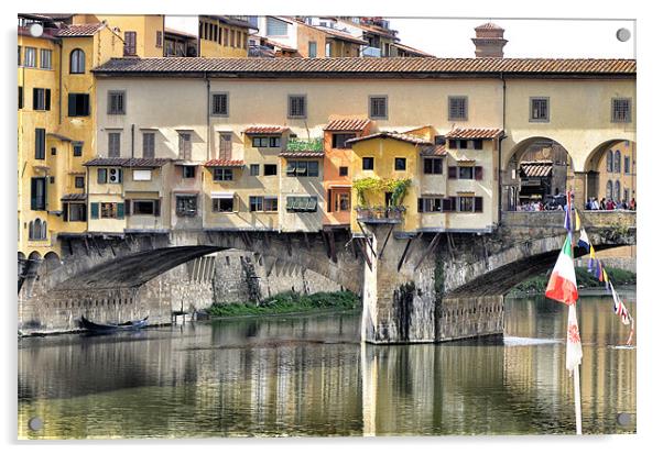 Ponte Vecchio, Florence, Italy Acrylic by Mike Jennings