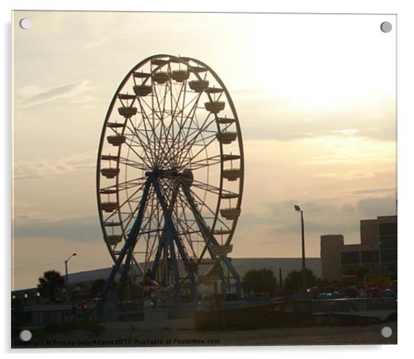 Ferris Wheel at the Beach Acrylic by Pics by Jody Adams