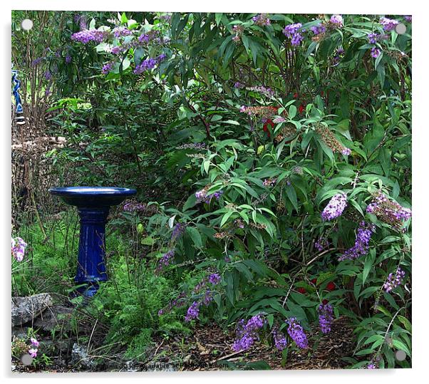 Blue in the Garden Acrylic by Pics by Jody Adams