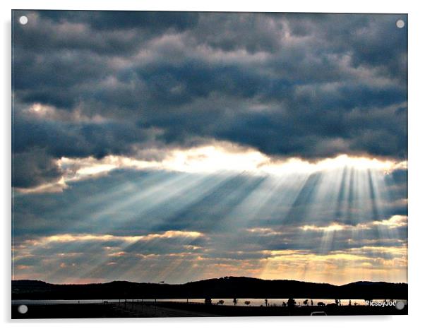 Sun Rays over TableRock Acrylic by Pics by Jody Adams