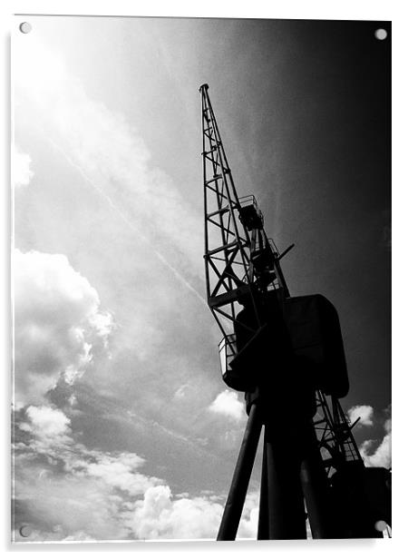 Dock Crane Acrylic by Colin Richards