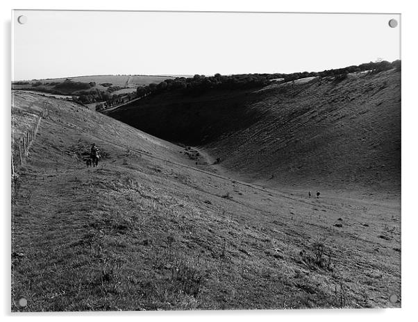 Devils Dyke in Brighton Acrylic by Colin Richards