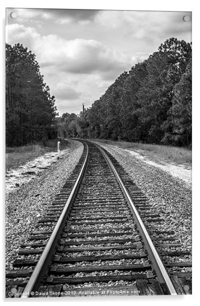 Train tracks Acrylic by David Skone