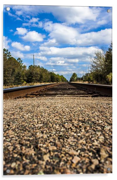 Rail tracks Acrylic by David Skone