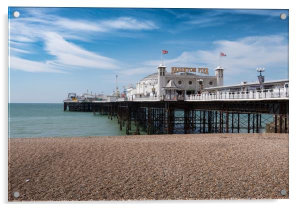Brighton, Beach and Peer Acrylic by Craig Roper