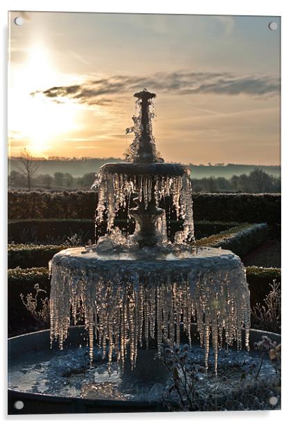 Frozen Fountain Acrylic by Ian Flear