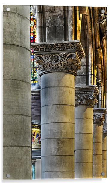Cathedral Pillars Acrylic by Peter Lennon