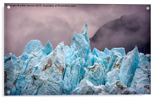 Glacier Bay Blue Acrylic by Peter Lennon