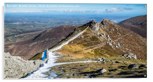 Slieve Bearnagh  Acrylic by Peter Lennon