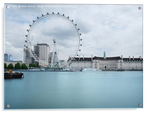 The Millennium Wheel Acrylic by Peter Lennon