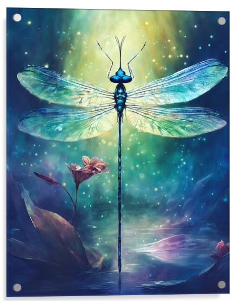 Damselfly  Acrylic by Anne Macdonald