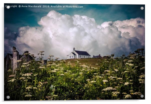 Church of Scotland, Burra, Shetland. Acrylic by Anne Macdonald