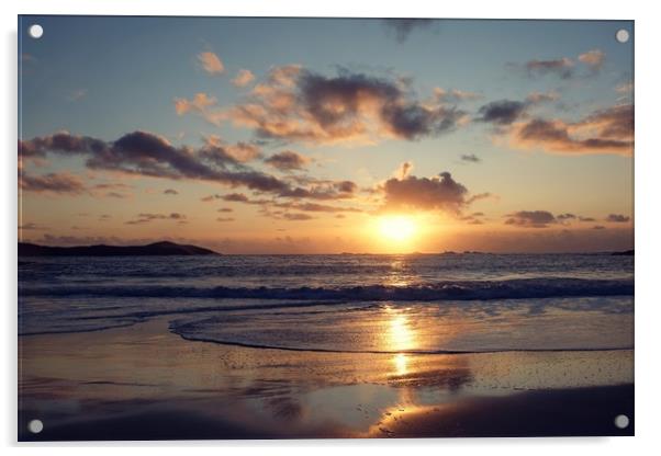 Meal Beach Sunset #2 Acrylic by Anne Macdonald