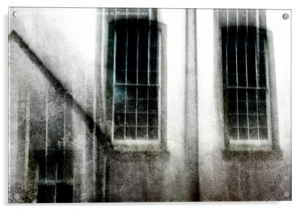 Church Windows Abstract Acrylic by Anne Macdonald