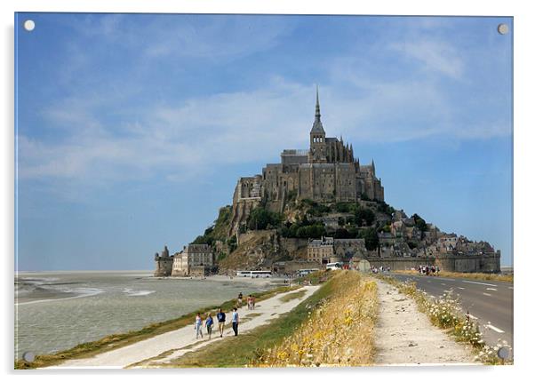 Mont St Michel Abbey, France Acrylic by Martin Doheny