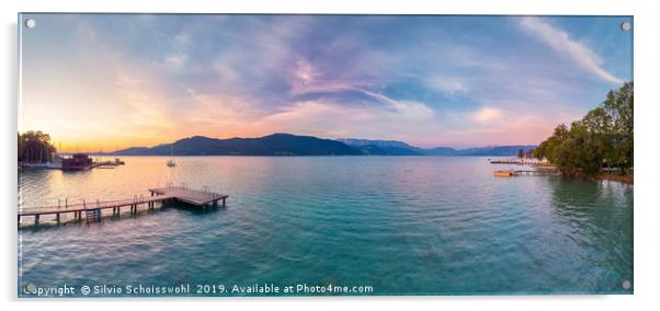Morning atmosphere at the Attersee lake Acrylic by Silvio Schoisswohl