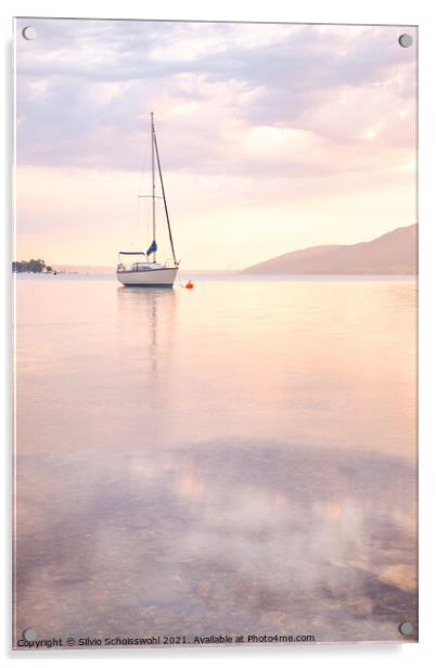 Sailing boat in pastel Acrylic by Silvio Schoisswohl