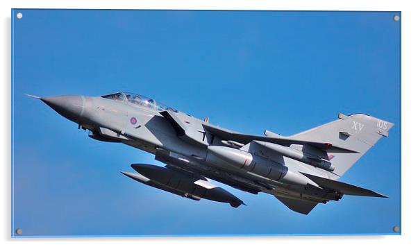 Tornado in blue sky Acrylic by Andrew Steer