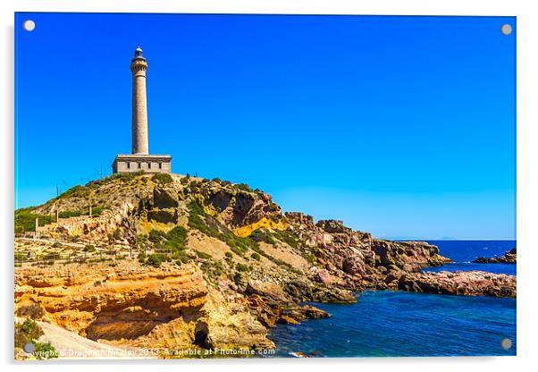 Cabo de Palos lighthouse on La Manga Acrylic by Dragomir Nikolov