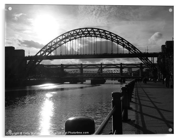 Tyne bridge from Newcastle Acrylic by Carly Mahone