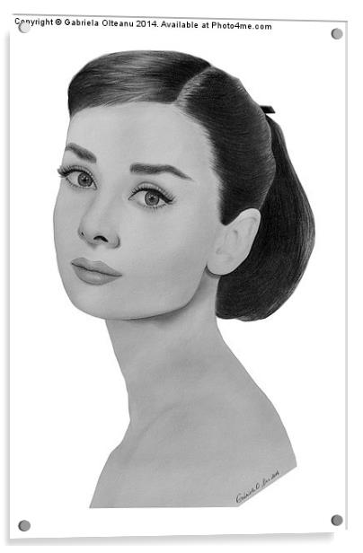  Audrey Hepburn Acrylic by Gabriela Olteanu