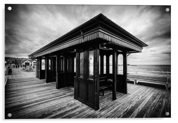 Beaumaris Pier under stormy skies Acrylic by Andy McGarry