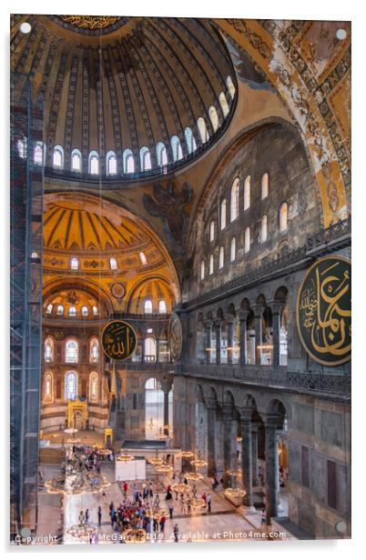 Hagia Sophia Interior Acrylic by Andy McGarry