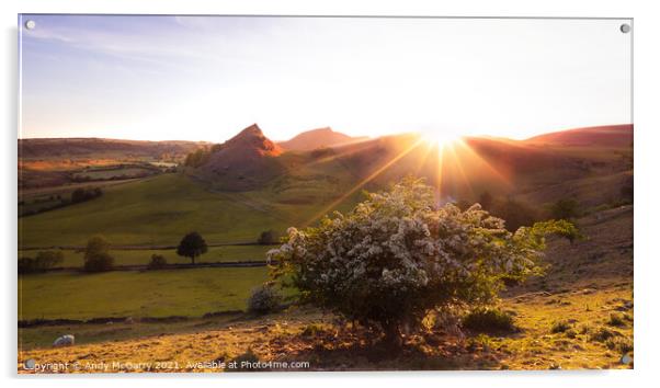 Chrome Hill Sunset Acrylic by Andy McGarry